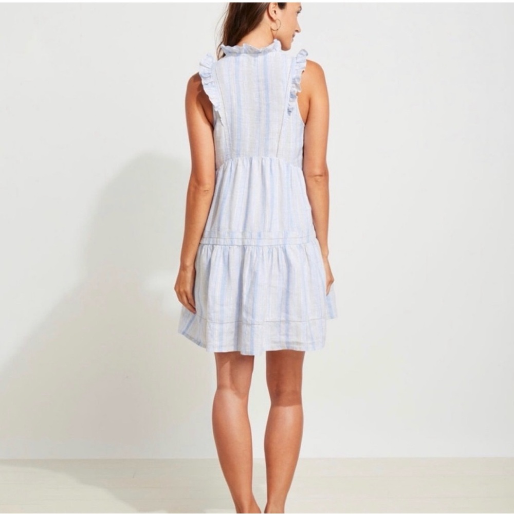 Vineyard Vines Blue and White Striped Mini Dress - Size S - Picture 2 of 8